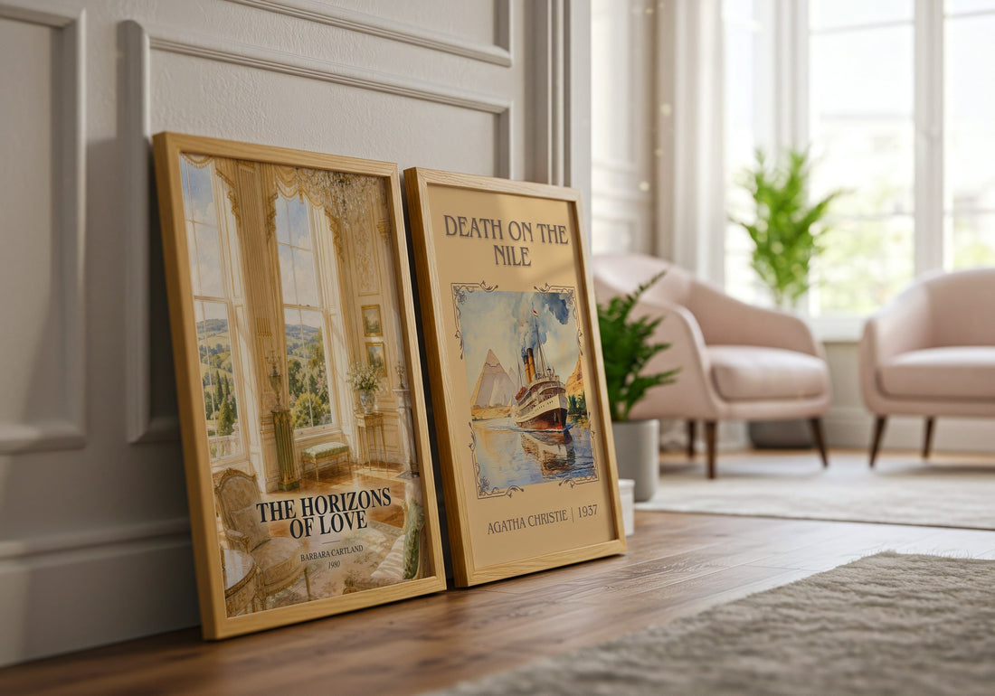 The Horizons Of Love watercolour print framed by window – literary home decor