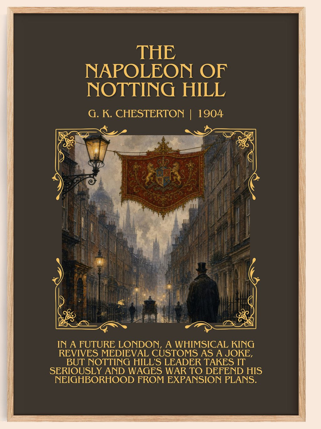Napoleon of Notting Hill Minimalist Book Poster by G. K. Chesterton – book poster