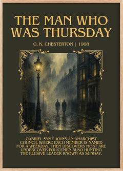 The Man Who Was Thursday Minimalist Book Poster by G. K. Chesterton