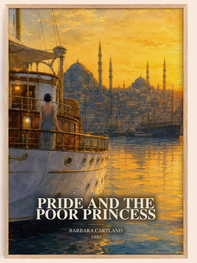 Pride And The Poor Princess Book Watercolour Illustration by Barbara Cartland