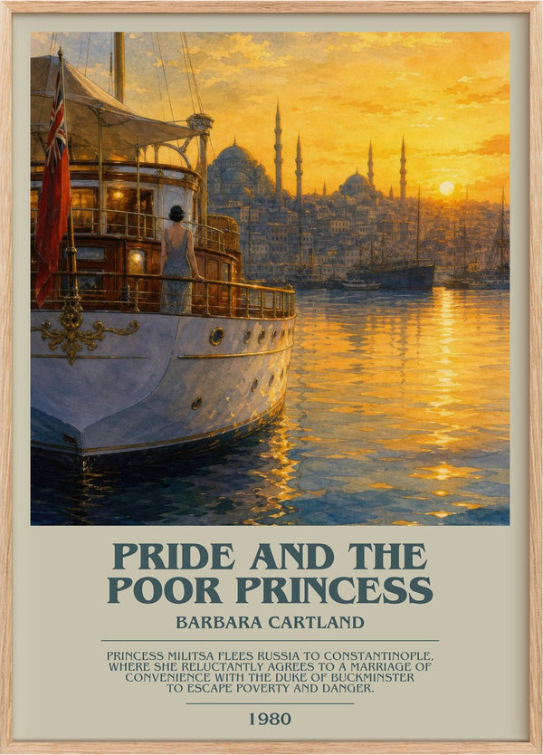 Pride And The Poor Princess Bookish Wall Art by Barbara Cartland