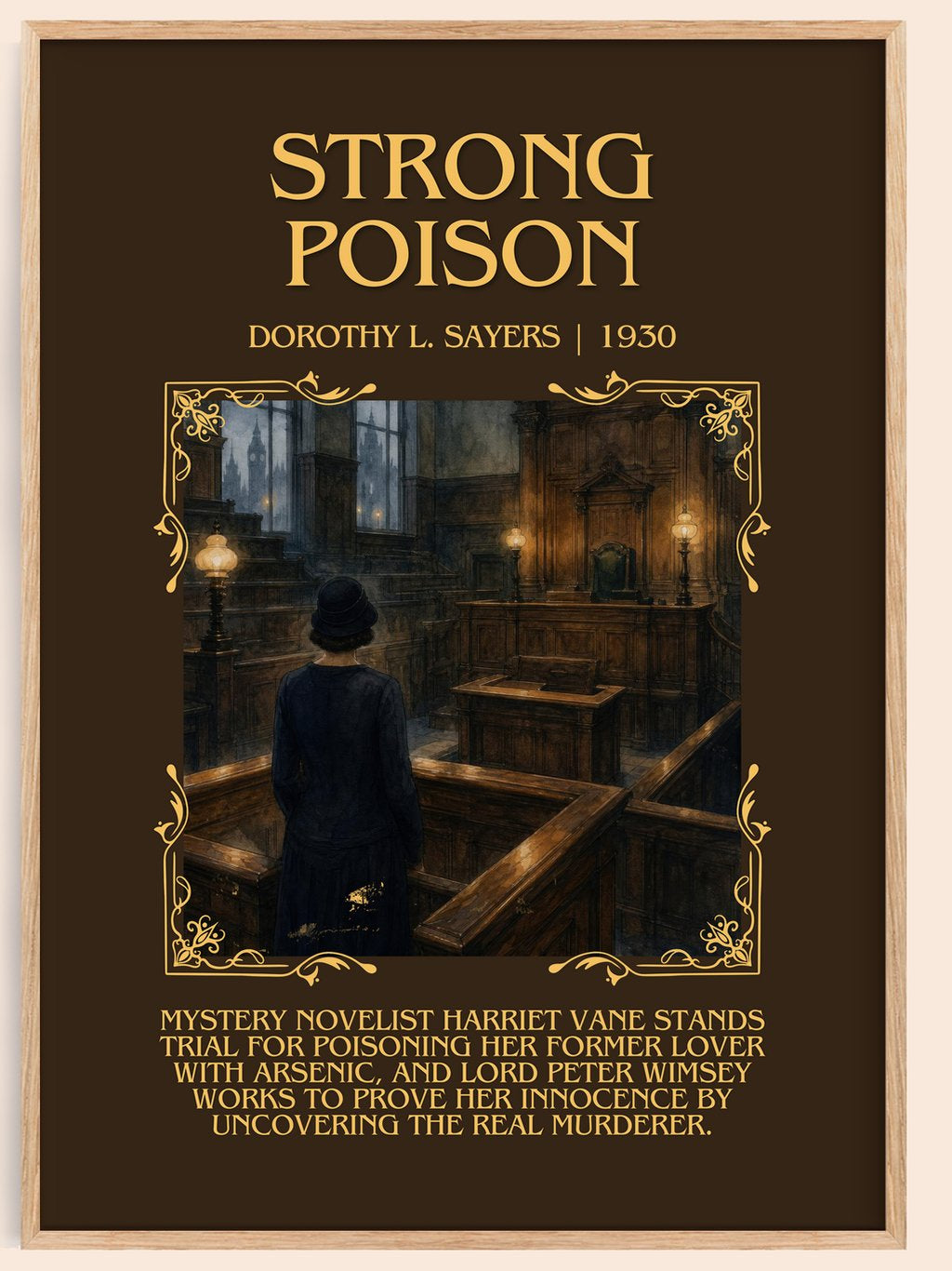 Strong Poison Minimalist Book Poster by Dorothy L. Sayers – book poster