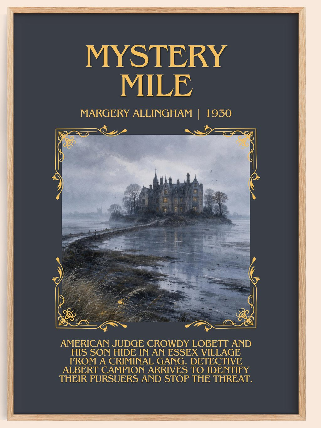 Mystery Mile Minimalist Book Poster by Margery Allingham – book poster