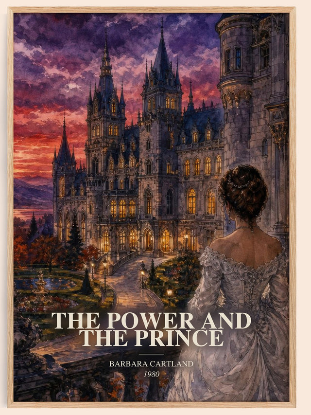 Power And The Prince Book Watercolour Illustration by Barbara Cartland