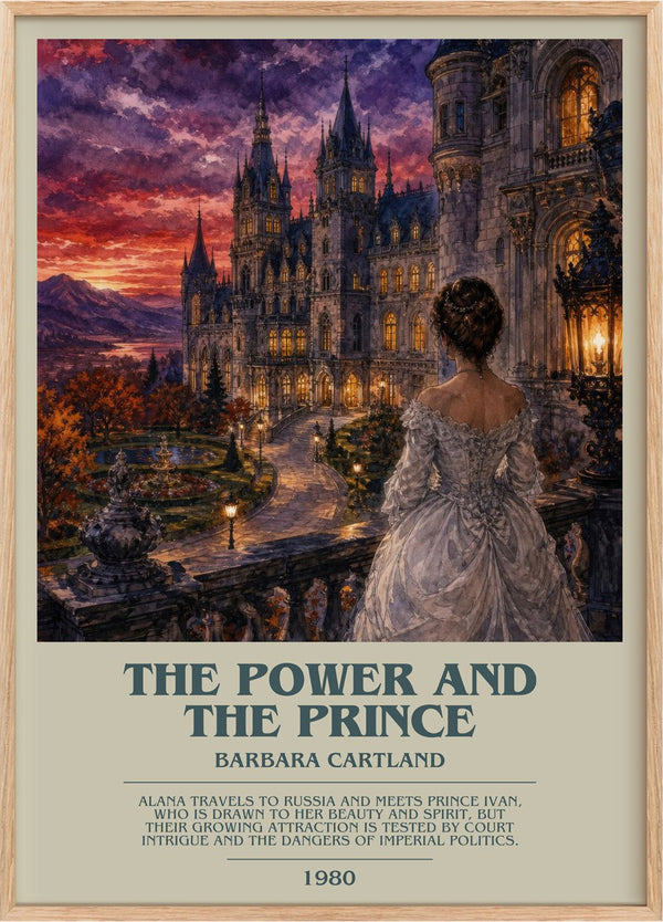 The Power And The Prince Bookish Wall Art by Barbara Cartland