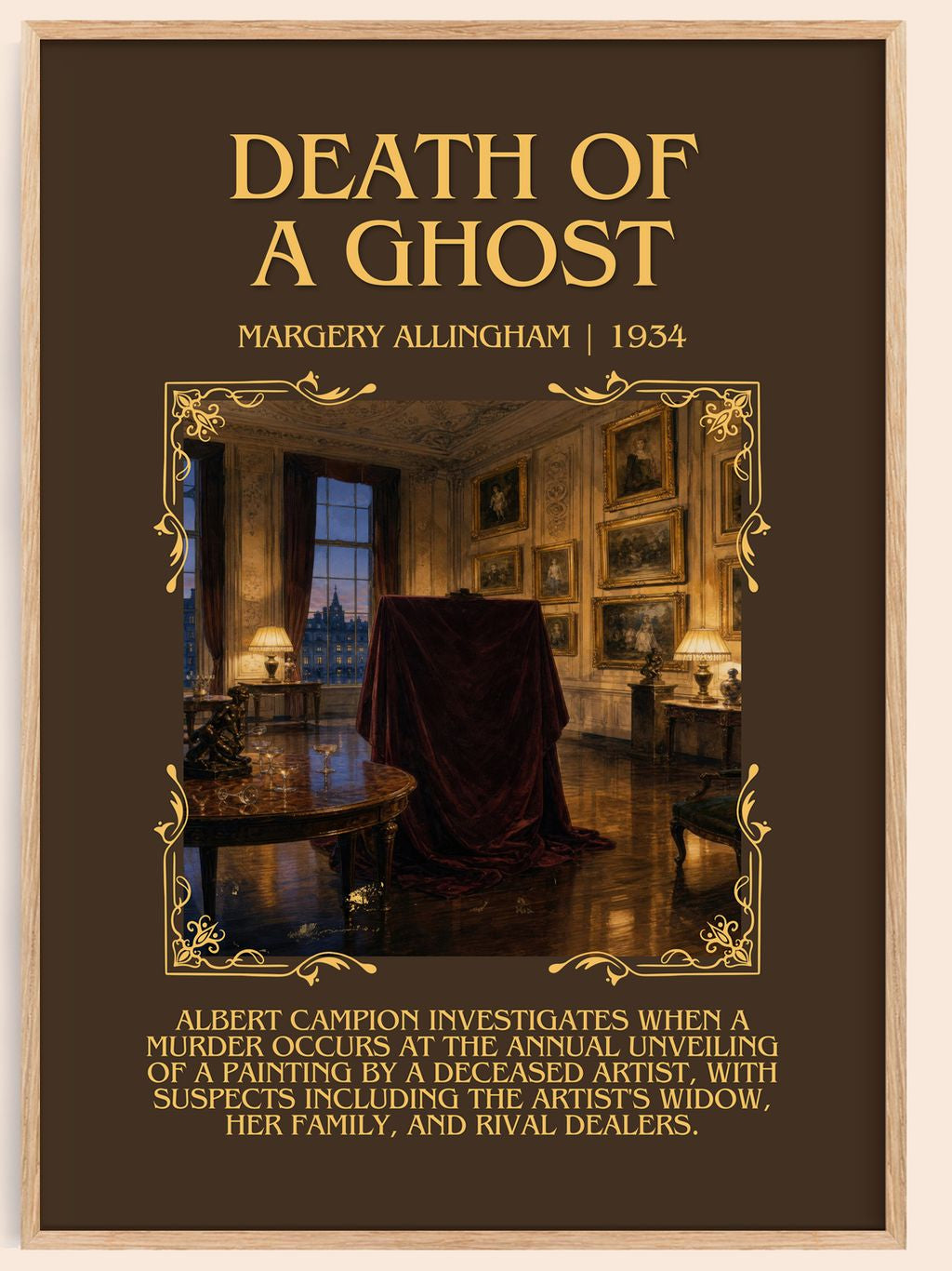 Death of a Ghost Minimalist Book Poster by Margery Allingham – book poster