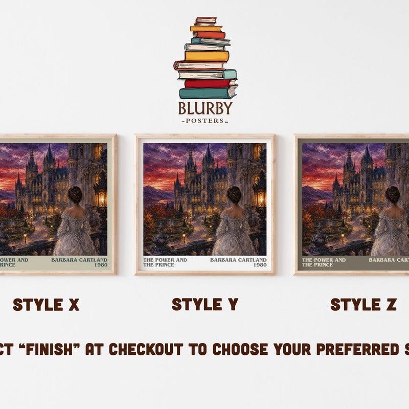 The Power And The Prince literary print in frame leaning in hallway – romance wall art