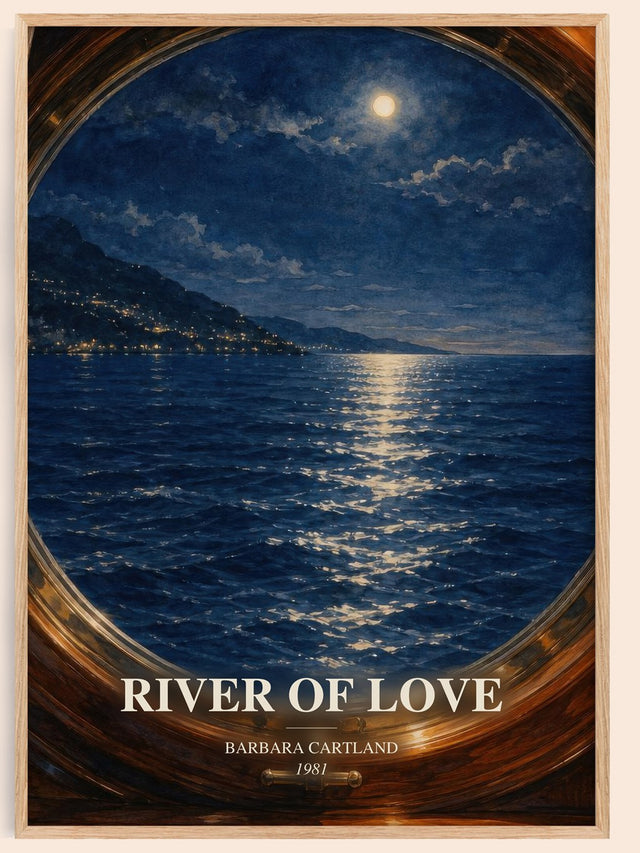 River Of Love Book Watercolour Illustration by Barbara Cartland