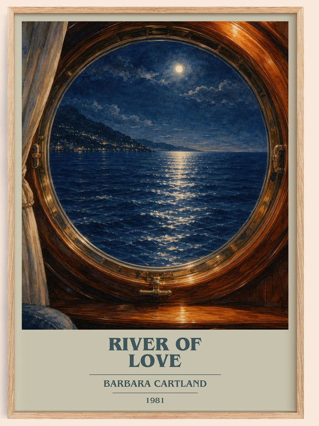 River Of Love Book Cover Poster by Barbara Cartland