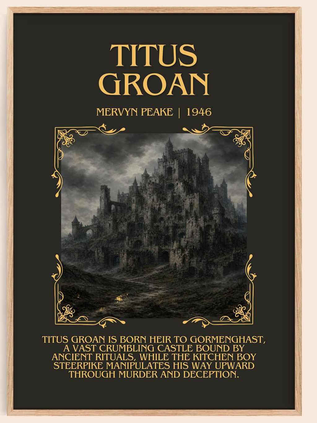 Titus Groan Minimalist Book Poster by Mervyn Peake – book poster