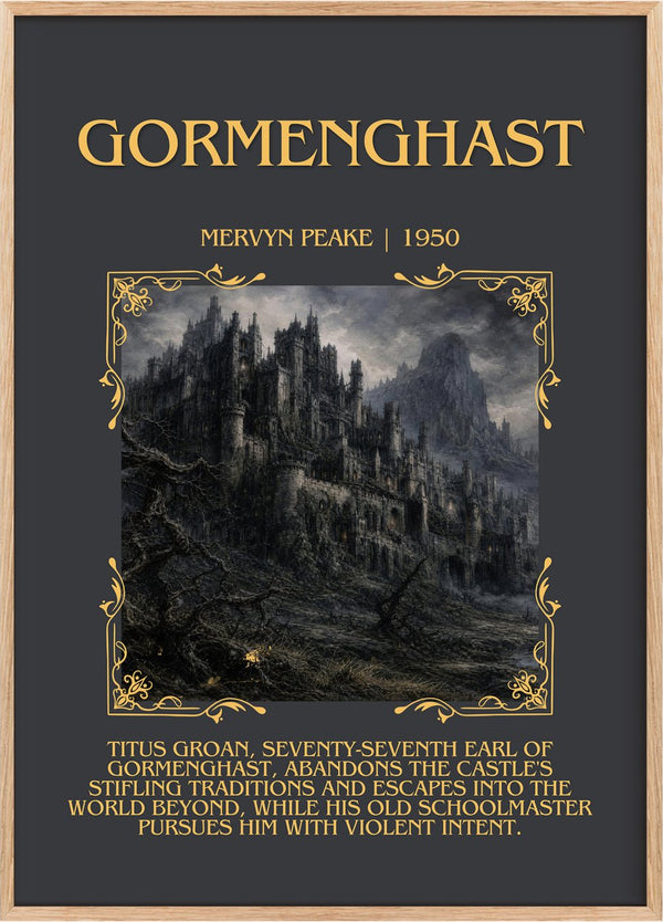 Gormenghast Minimalist Book Poster by Mervyn Peake