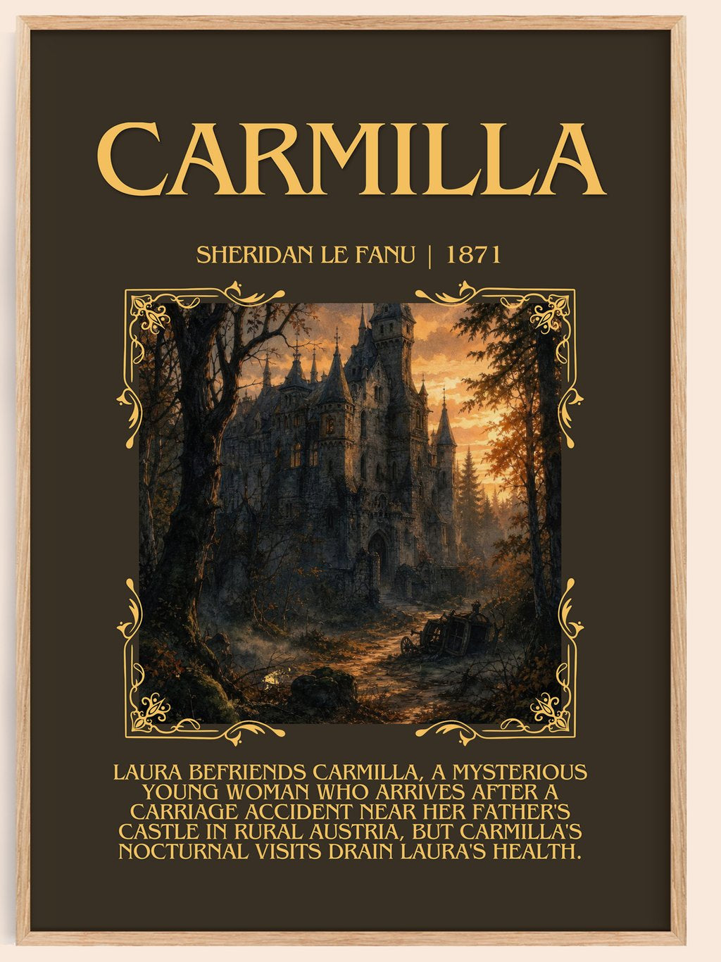 Carmilla Minimalist Book Poster by Sheridan Le Fanu – book poster