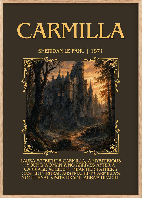 Carmilla Minimalist Book Poster by Sheridan Le Fanu