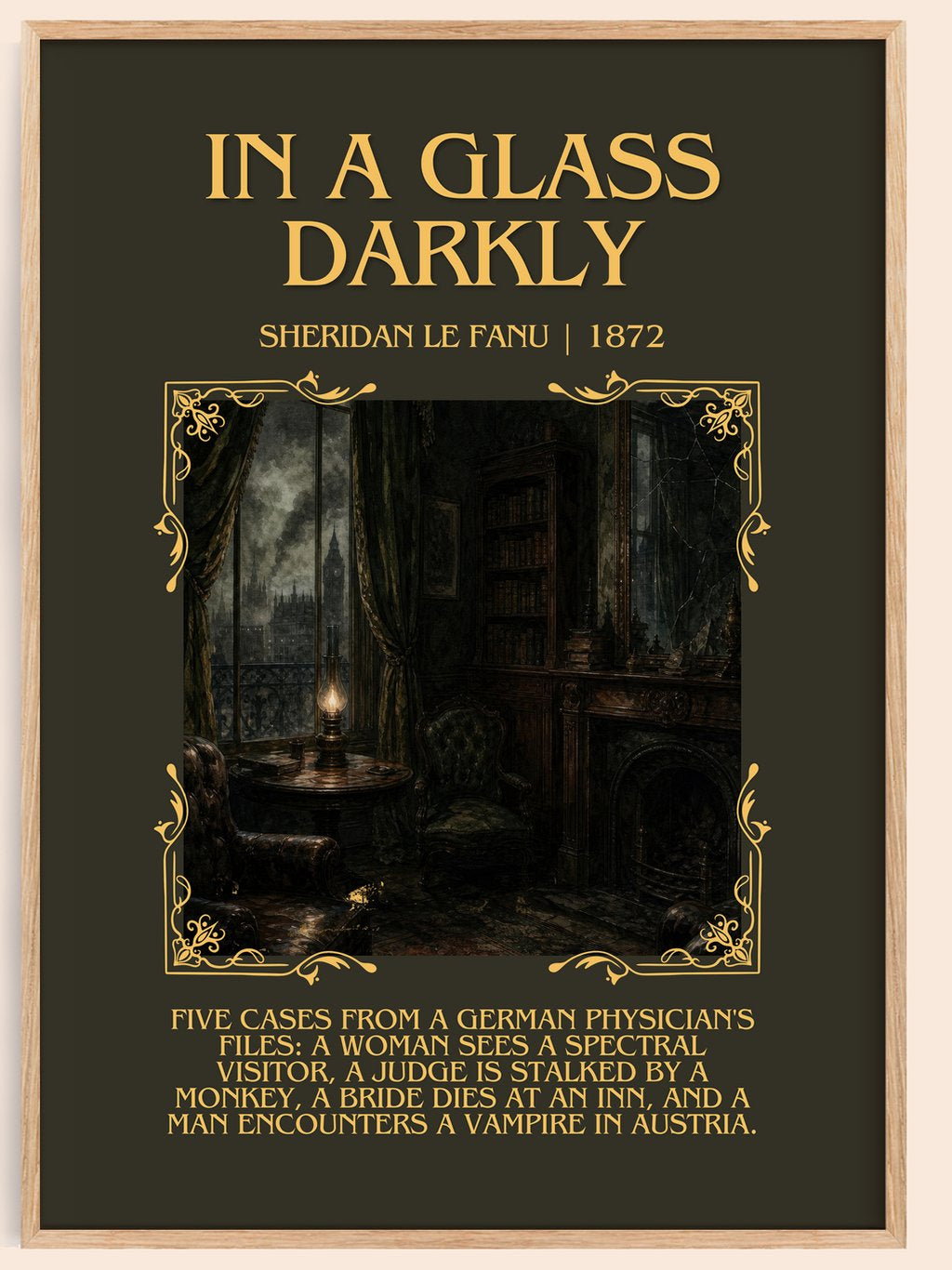 In a Glass Darkly Minimalist Book Poster by Sheridan Le Fanu – book poster