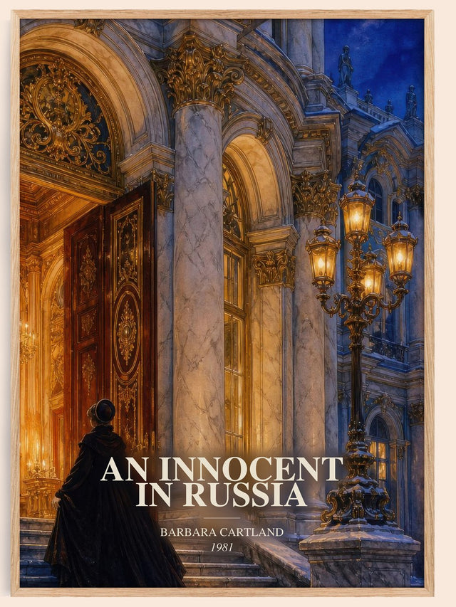 Innocent In Russia Book Watercolour Illustration by Barbara Cartland