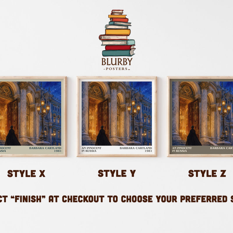 An Innocent In Russia literary print in frame leaning in hallway – romance wall art