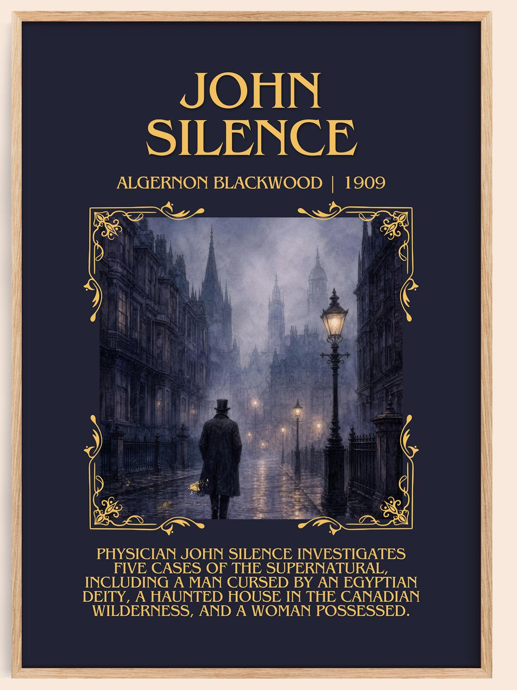 John Silence Minimalist Book Poster by Algernon Blackwood – book poster