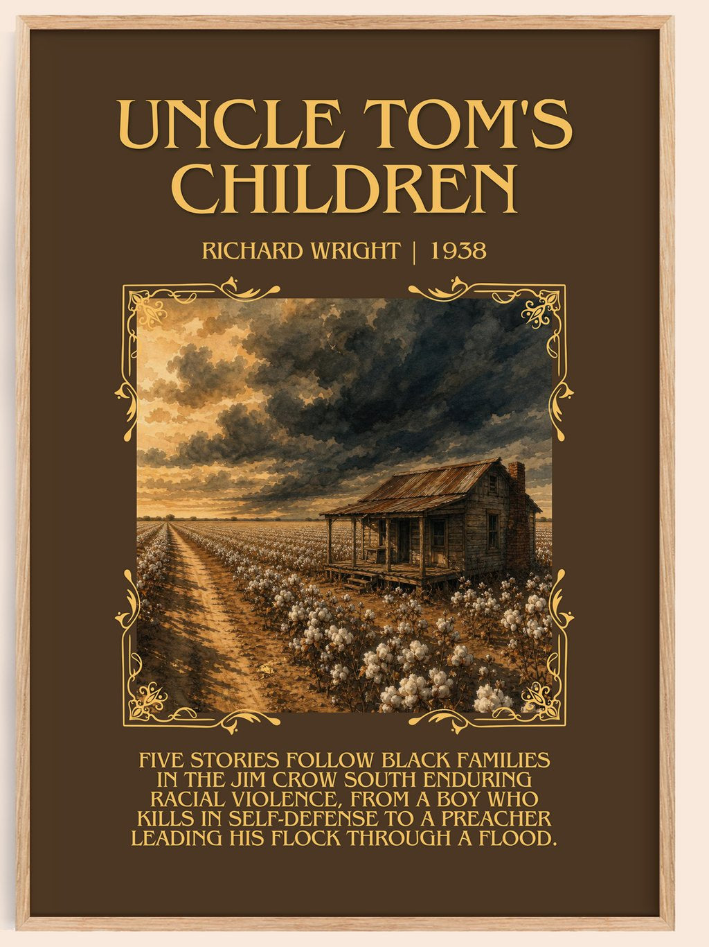 Uncle Tom's Children Minimalist Book Poster by Richard Wright – book poster