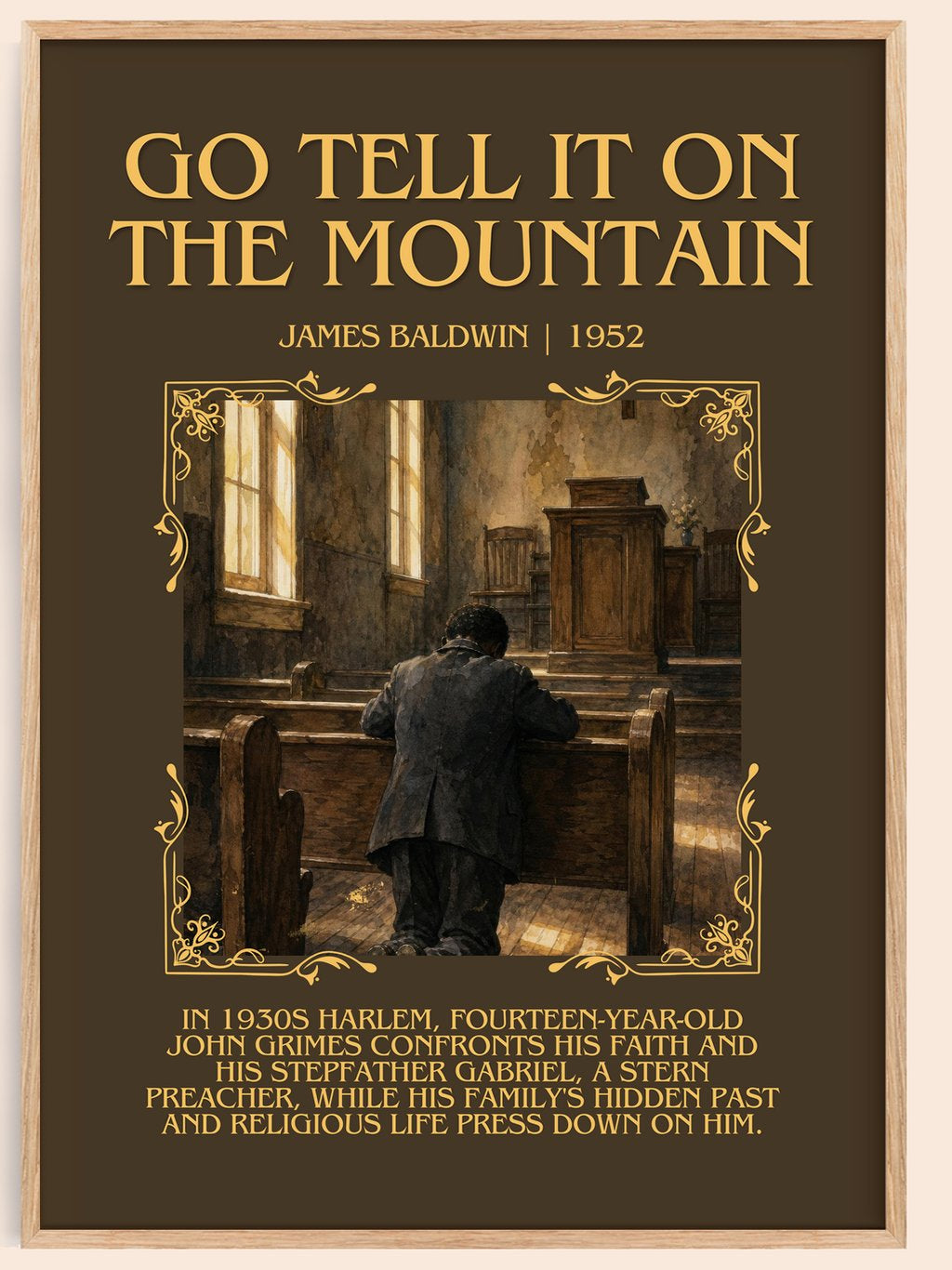 Go Tell It on the Mountain Minimalist Book Poster by James Baldwin – book poster