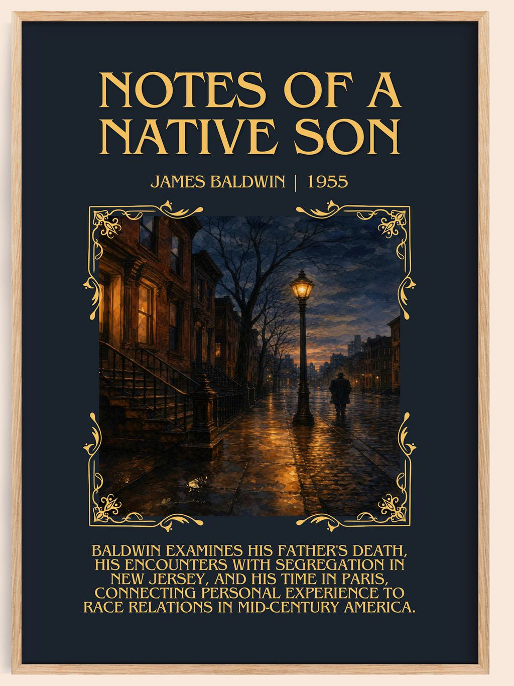 Notes of a Native Son Minimalist Book Poster by James Baldwin – book poster
