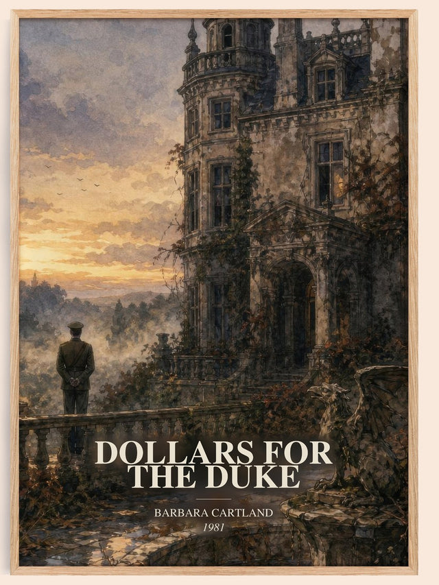 Dollars For The Duke Book Watercolour Illustration by Barbara Cartland