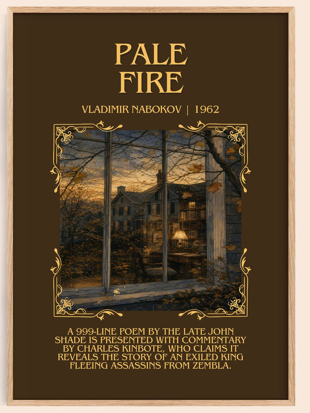 Pale Fire Minimalist Book Poster by Vladimir Nabokov – book poster