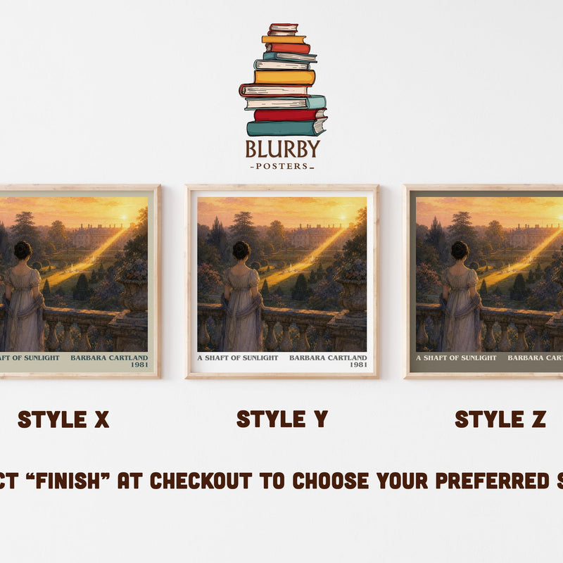 A Shaft Of Sunlight literary print in frame leaning in hallway – romance wall art