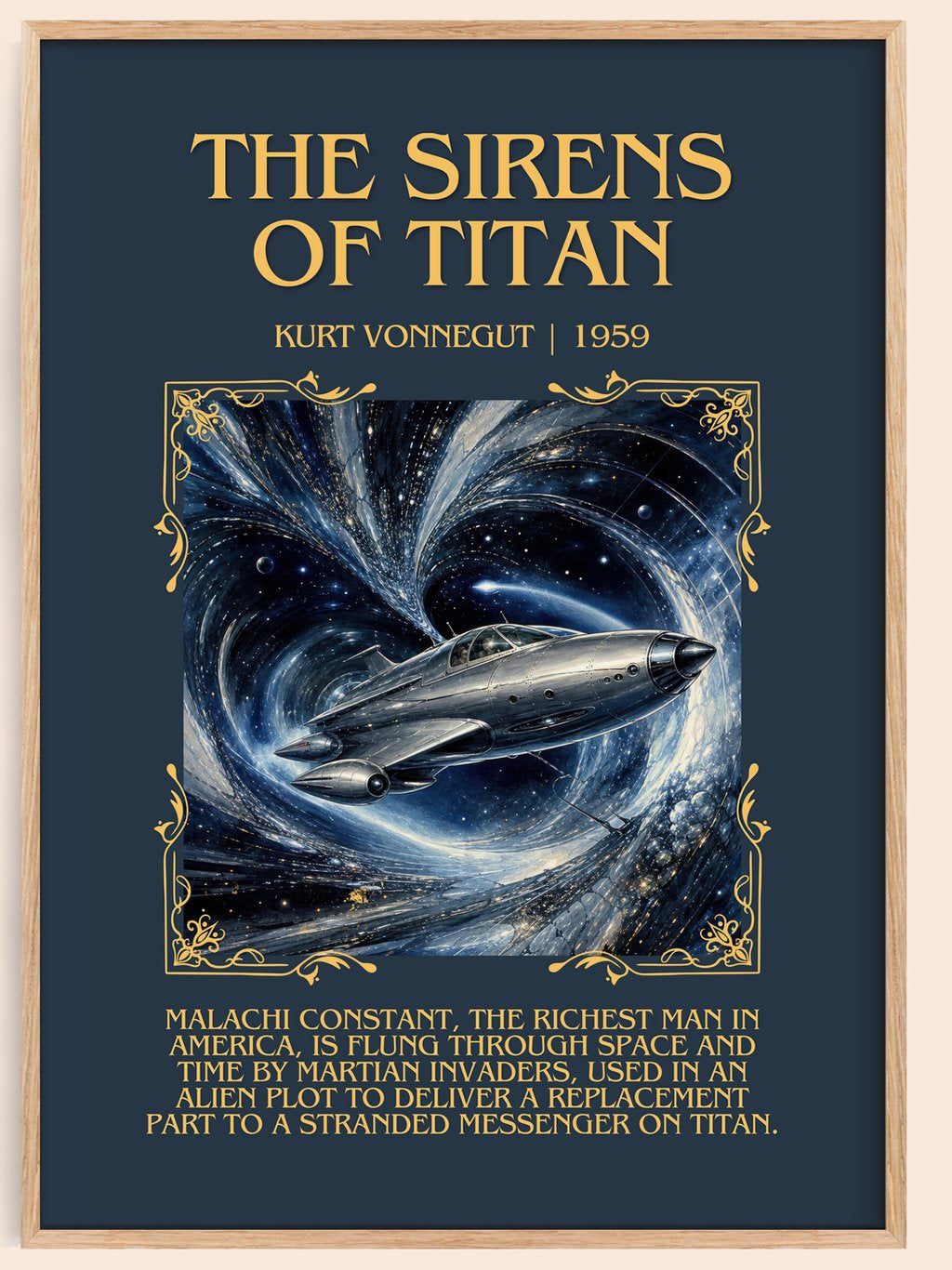 The Sirens of Titan Minimalist Book Poster by Kurt Vonnegut – book poster