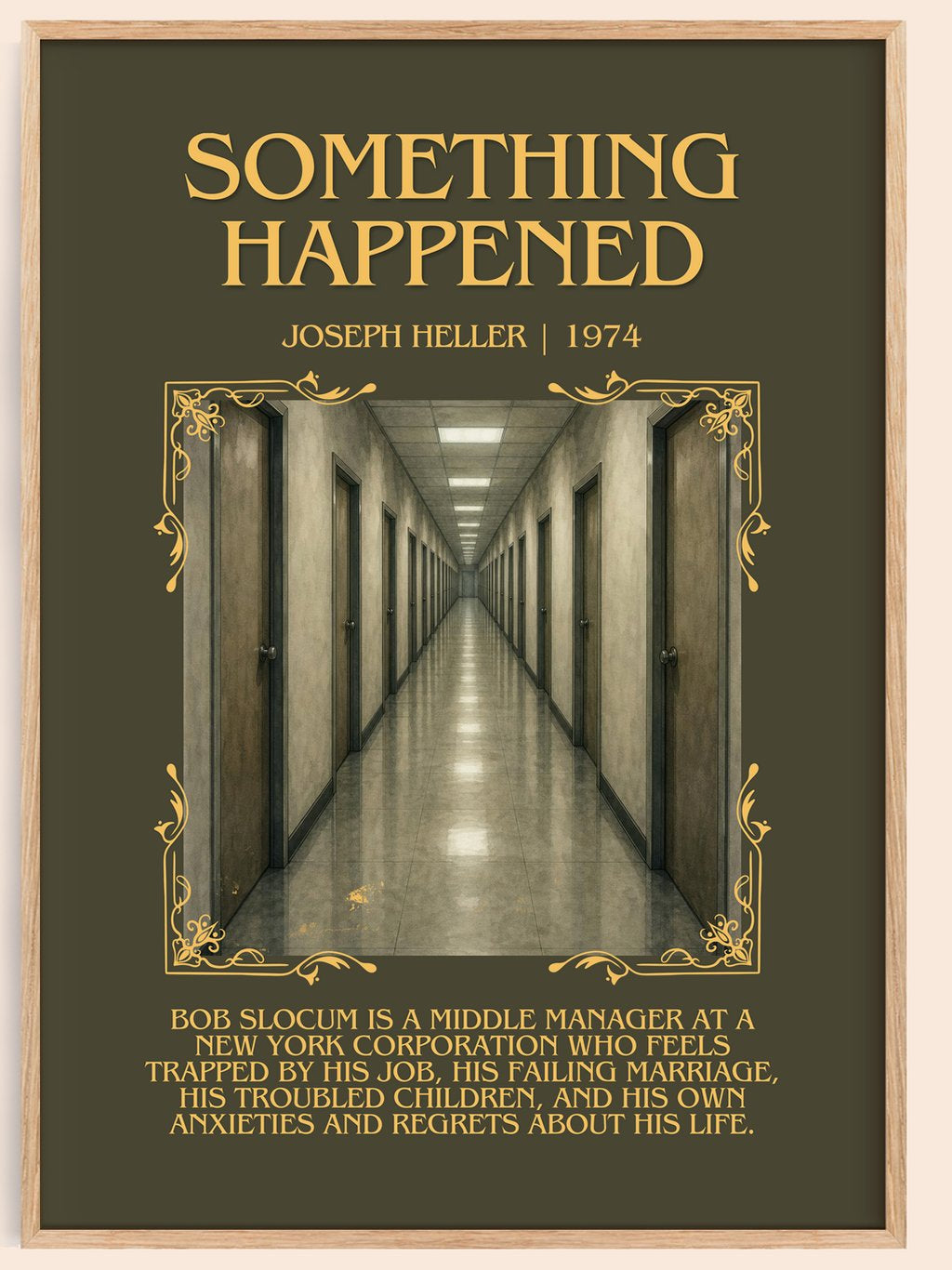 Something Happened Minimalist Book Poster by Joseph Heller – book poster