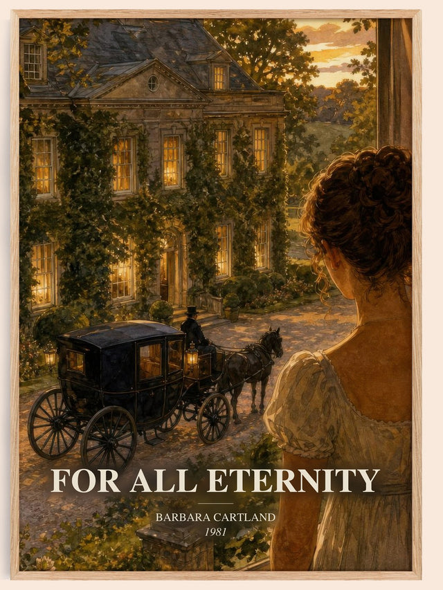 For All Eternity Book Watercolour Illustration by Barbara Cartland
