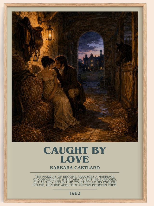Caught By Love Bookish Wall Art by Barbara Cartland