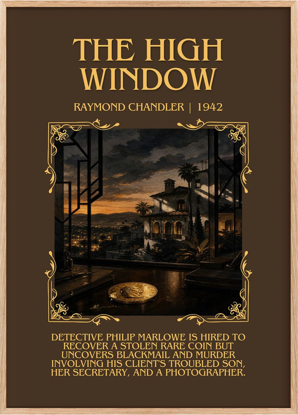 The High Window Minimalist Book Poster by Raymond Chandler