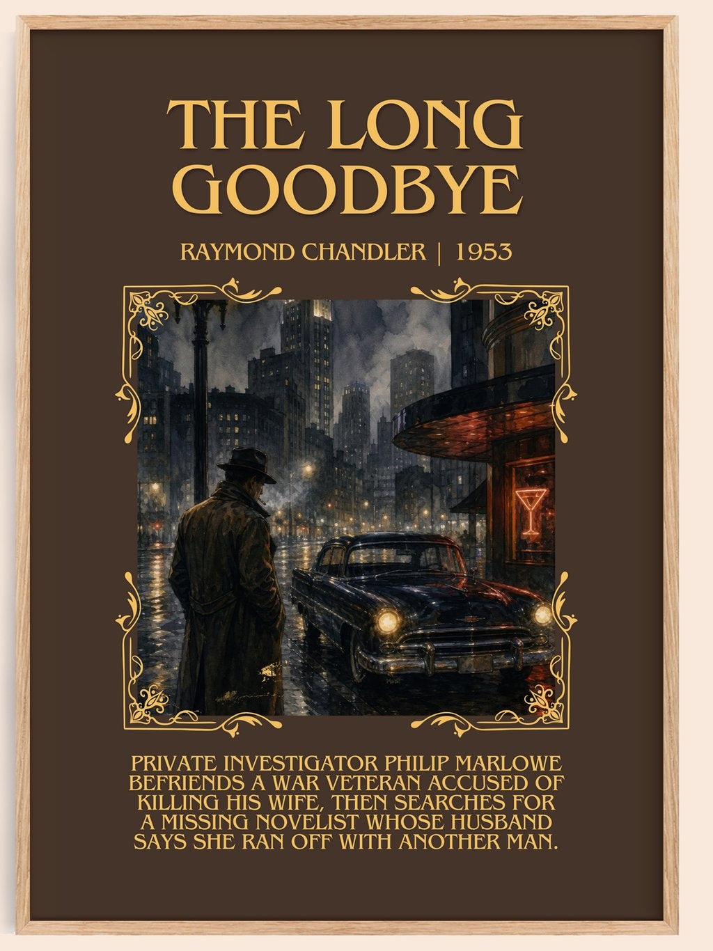 The Long Goodbye Minimalist Book Poster by Raymond Chandler – book poster