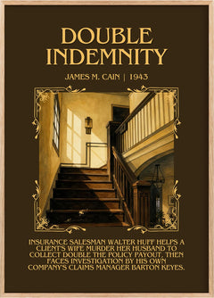 Double Indemnity Minimalist Book Poster by James M. Cain