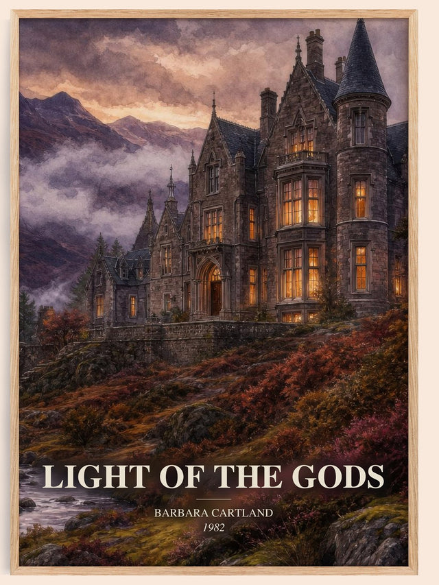 Light Of The Gods Book Watercolour Illustration by Barbara Cartland