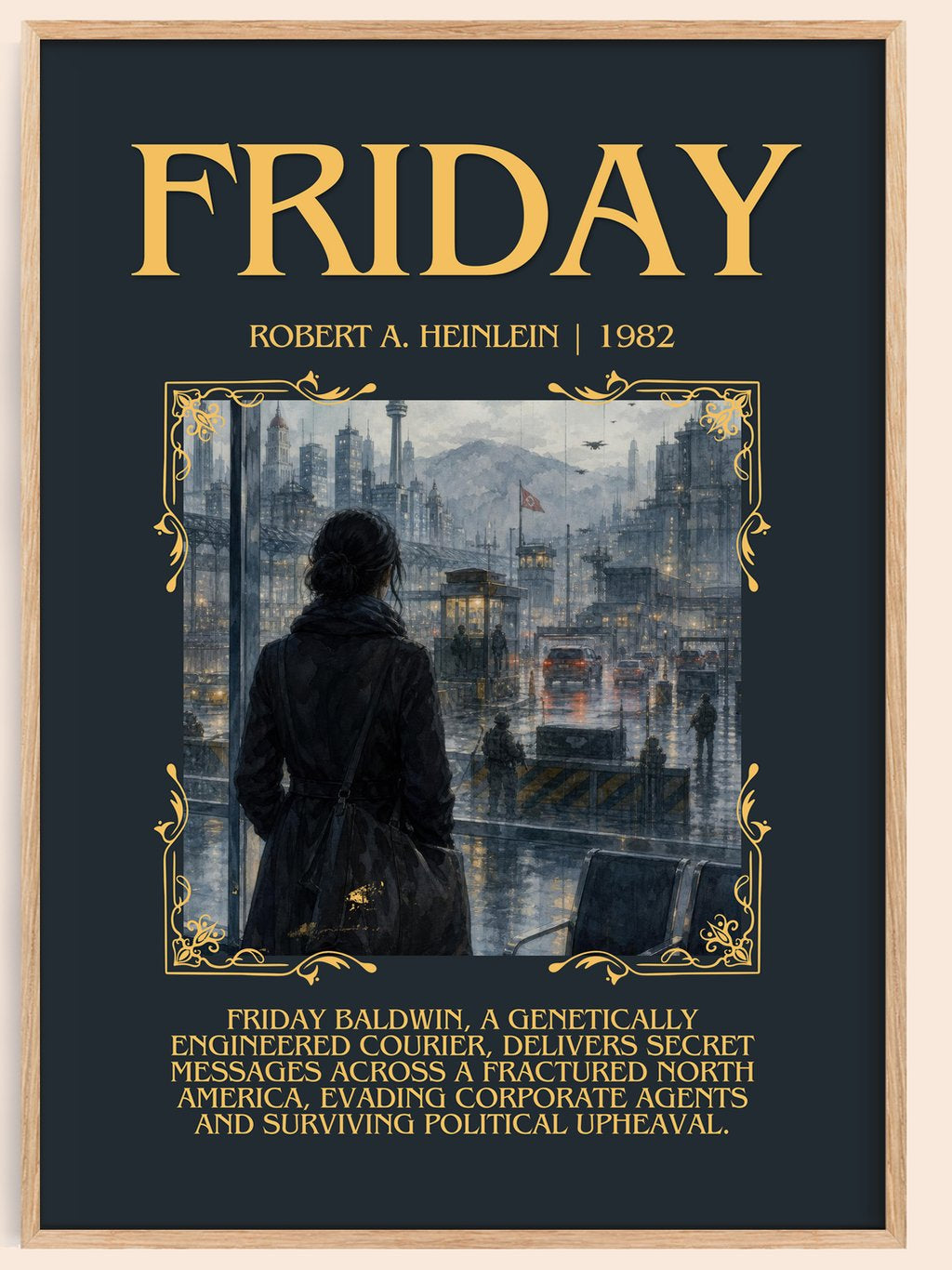 Friday Minimalist Book Poster by Robert A. Heinlein – book poster