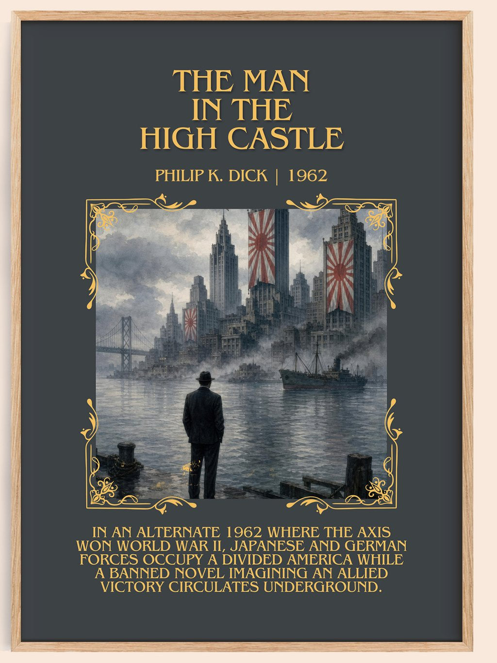 The Man in the High Castle Minimalist Book Poster by Philip K. Dick – book poster