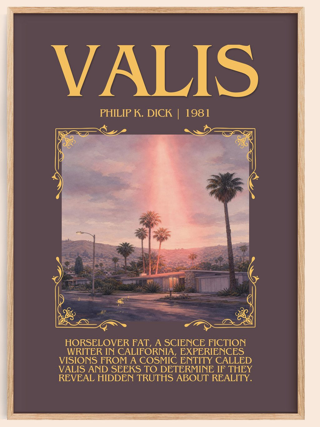 VALIS Minimalist Book Poster by Philip K. Dick – book poster