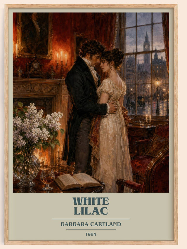 White Lilac Book Cover Poster by Barbara Cartland