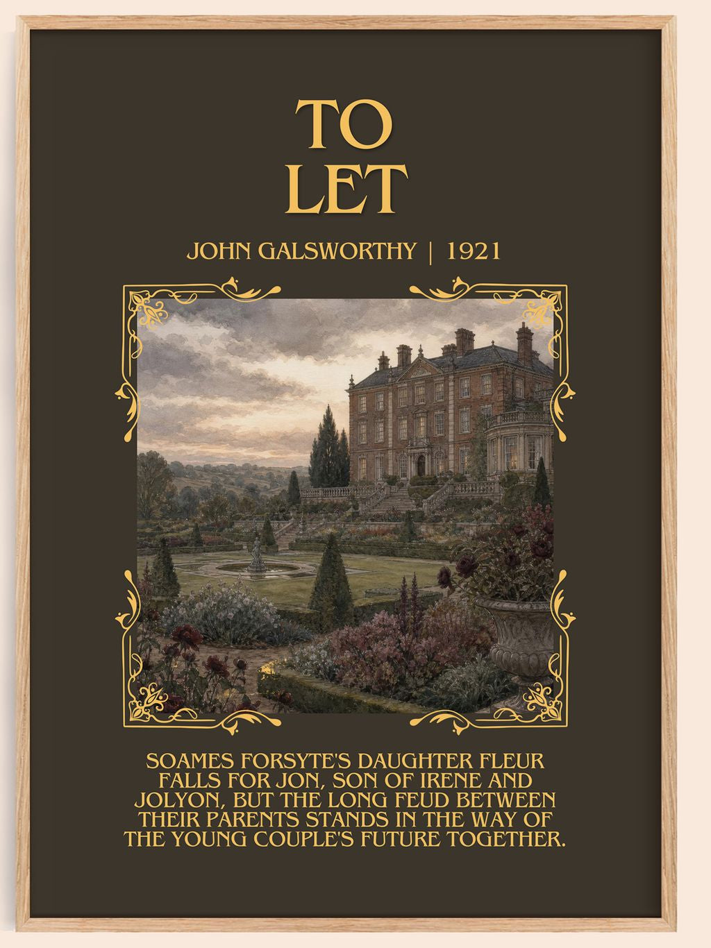 To Let Minimalist Book Poster by John Galsworthy – book poster