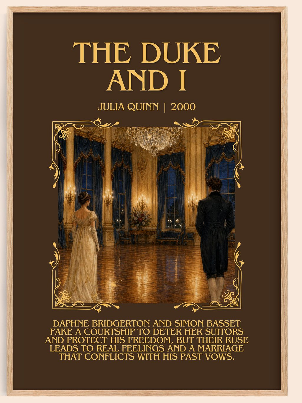 The Duke and I Minimalist Book Poster by Julia Quinn – book poster