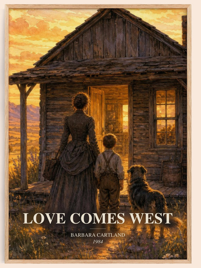 Love Comes West Book Watercolour Illustration by Barbara Cartland