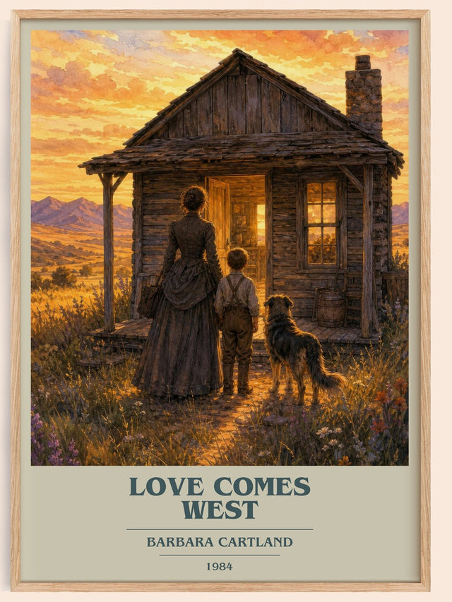 Love Comes West Book Cover Poster by Barbara Cartland