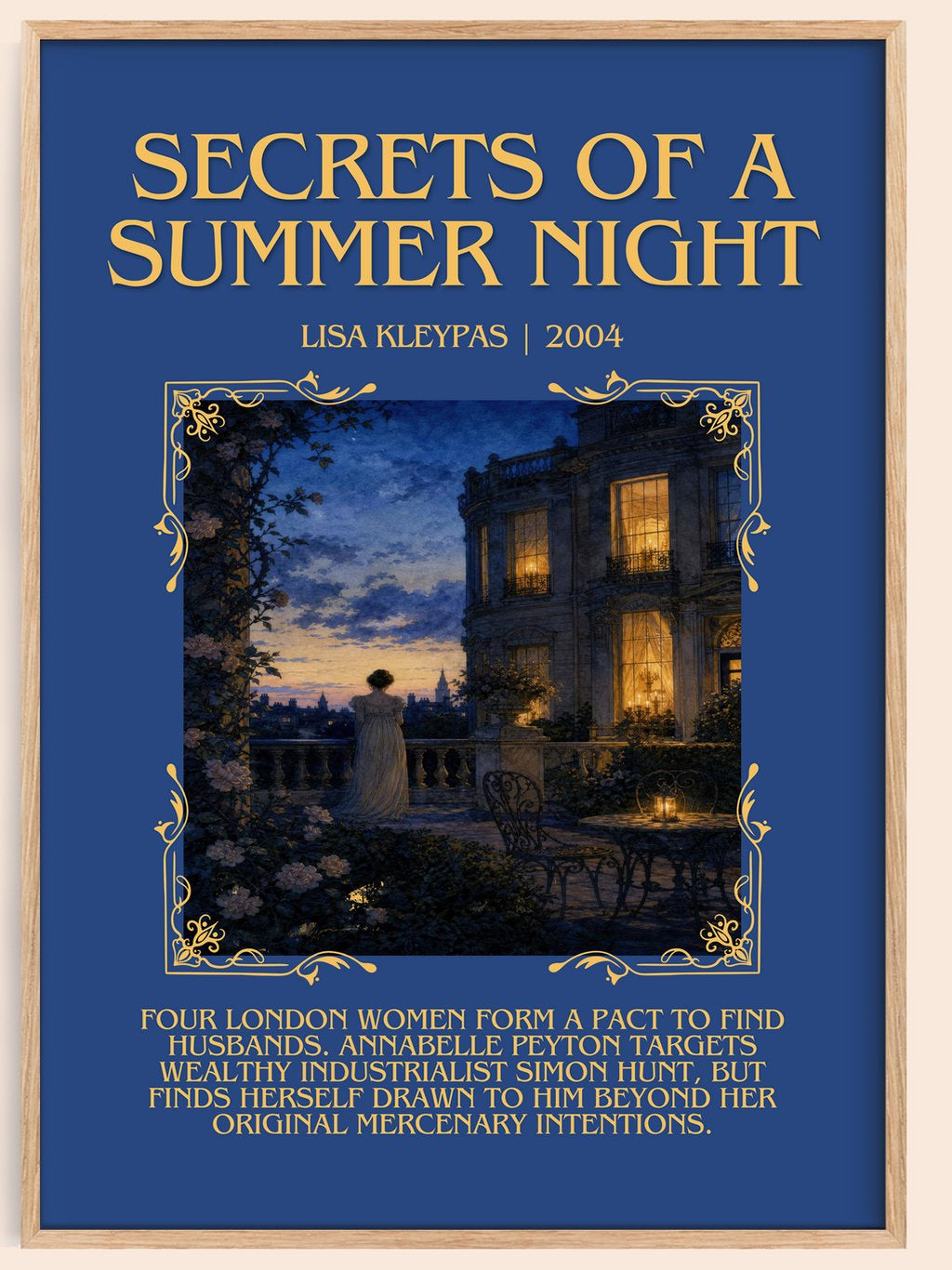 Secrets of a Summer Night Minimalist Book Poster by Lisa Kleypas – book poster