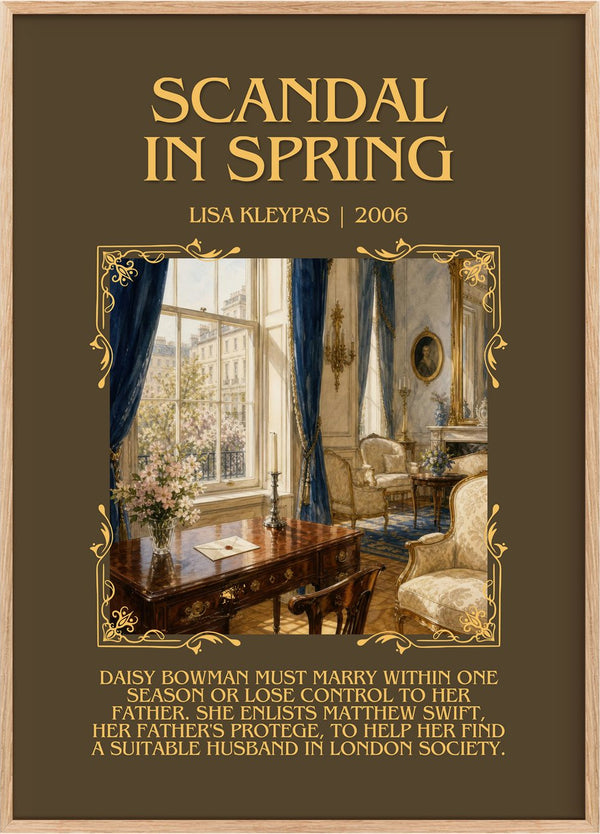Scandal in Spring Minimalist Book Poster by Lisa Kleypas