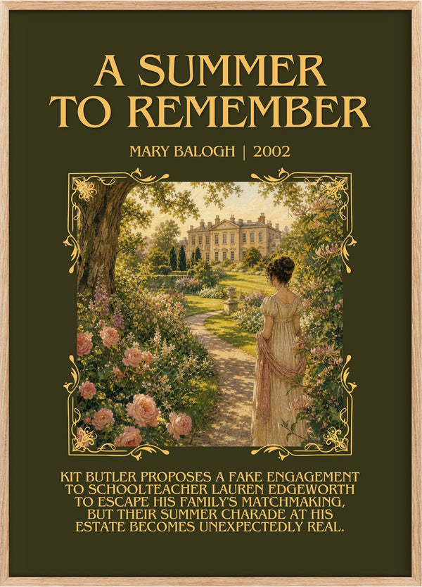 A Summer to Remember Minimalist Book Poster by Mary Balogh