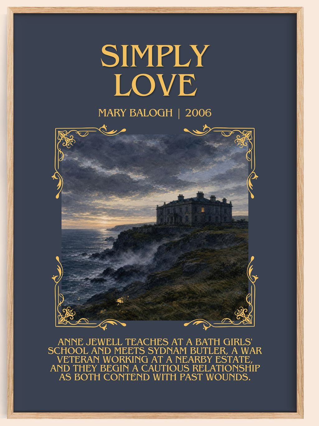 Simply Love Minimalist Book Poster by Mary Balogh – book poster