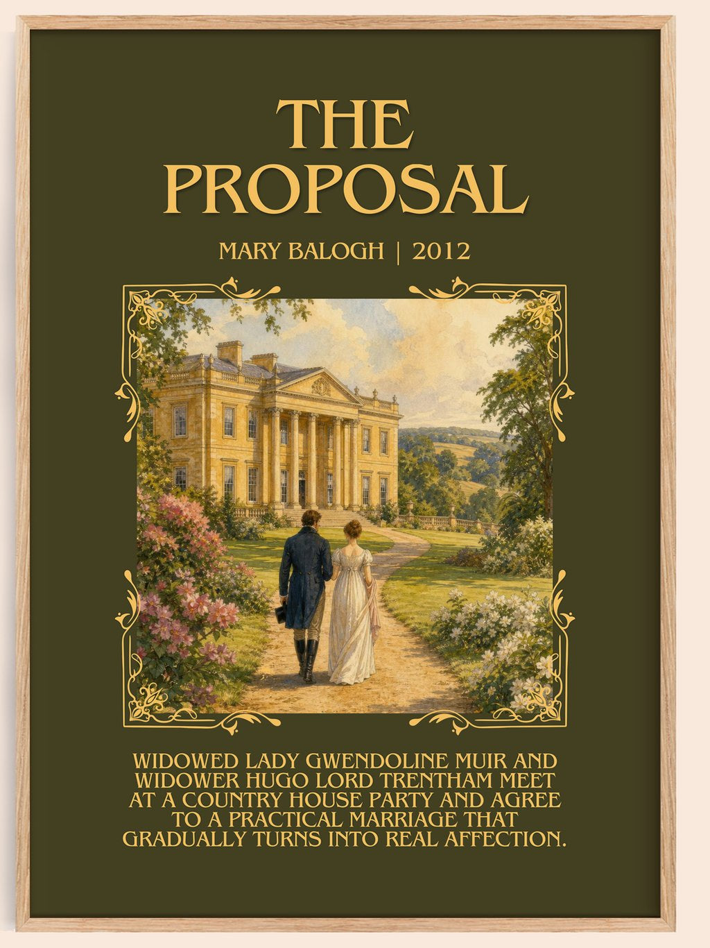 The Proposal Minimalist Book Poster by Mary Balogh – book poster