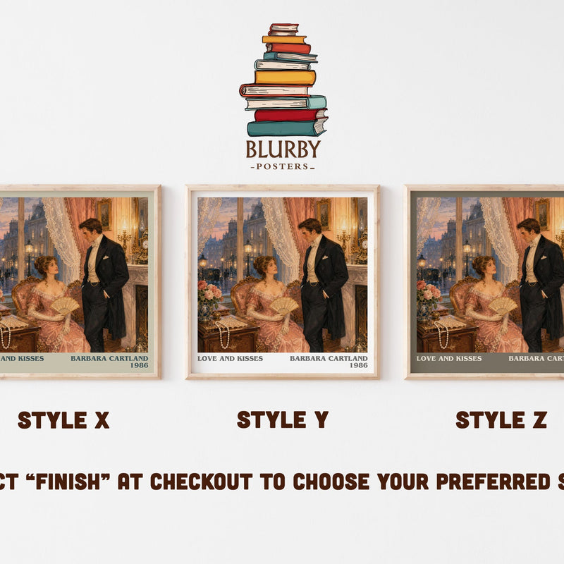 Love And Kisses literary print in frame leaning in hallway – romance wall art
