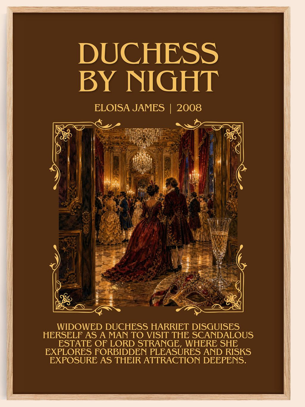 Duchess by Night Minimalist Book Poster by Eloisa James – book poster